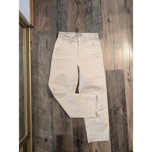 Everlane cotton cream pants size 4